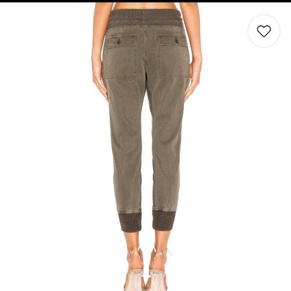 James Perse Contrast Sweatpants in Army Green Pigment Size XS $265 - Picture 4 of 6